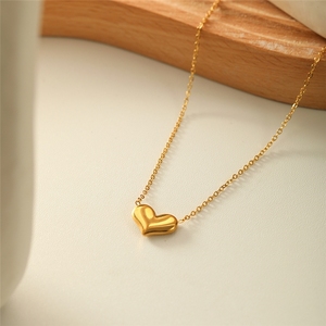 Collar con Colgante de Corazón de Acero Inoxidable 18K con Diseño de Concha, Doble Uso, para Mujer, en Oferta - Product Image 2