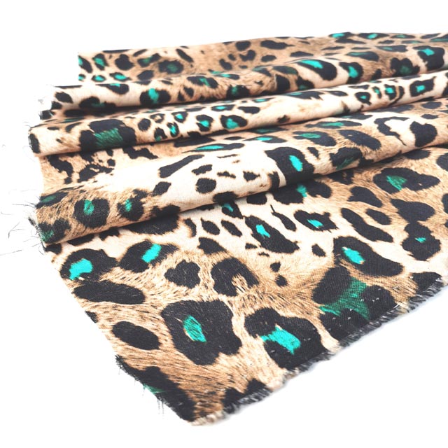 Экологически чистая ткань с леопардовым принтом из 100% льна для одежды
