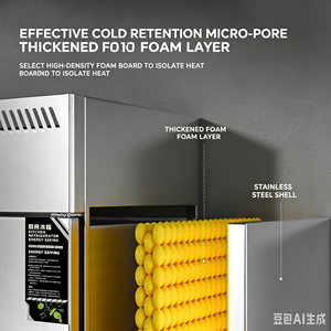 Stainless Steel Upright Freezer Chiller Air-<b>cooled</b> Commercial Refrigerator Single-temperature Vertical Fridge for Restaurant Air - Product Image 5