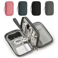 Sac de rangement électronique de voyage double couche, pochette portable pour câbles, chargeurs USB, batterie externe, pour hommes et femmes