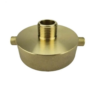 Adaptateur de tuyau d'incendie 2-1/2" NST(NH) femelle x 3/4" GHT mâle en laiton avec embout à goupille pour tuyau d'incendie et hydrant, adaptateur de jardin - Product Image 1