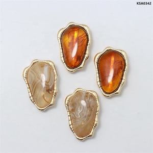 Botones Decorativos de Aleación con Incrustaciones de Ámbar, Modelo Twin Textile Erajes New Amber - Product Image 4