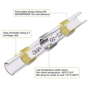 Kit de connecteurs de fils à souder, 110 pièces, assortiment de bornes étanches thermorétractables pour la réparation des câblages électriques - Product Image 4