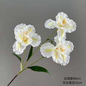 人造花三头爱丽丝鸢尾植物长柄丝绸鸢尾婚礼布置家居酒店软装饰 - Product Image 3