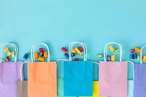 Custom Printed Take Away Recycle Boutique Paper Bags - Product Image 4