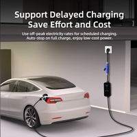Chargeur EV embarqué pour la maison et les voyages, 32A 7KW Type 2, norme européenne IP55, charge retardée, arrêt automatique, câble de 5 m