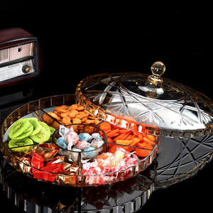 Clear Acrylic Snack <strong>Tray</strong> with Lid <strong>Candy</strong> Nut Dry Fruit Plate - Product Image 6