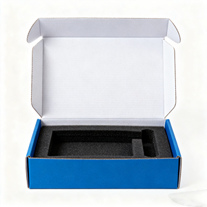 Boîte à rabat biodégradable faite à la main, design luxueux, vernis à ongles, huile, sérum pour la peau, boîte d'avion, carton ondulé, doublure en carton - Product Image 1