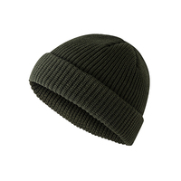 Bonnet unisexe de couleur unie chaud tricoté chapeau sans bord pour hommes hiver automne Hip Hop Style de rue pour vêtements de plage