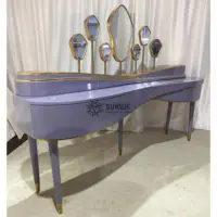 Tocador Seccional de uva púrpura con espejos, muebles de dormitorio de diseño moderno y Simple, maquillaje
