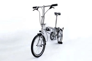 Vélo pliant 20 pouces pour femme, cadre en titane, entièrement amorti, avec freins à disque et 3 vitesses - Product Image 4