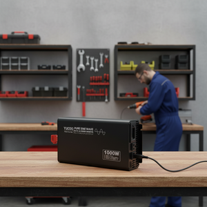 Convertisseur <span class=keywords><strong>de</strong></span> puissance à onde sinusoïdale pure 1000W 24V DC vers 220V AC Sortie simple pour la maison, l'automobile et le compresseur avec écran LCD - Product Image 3