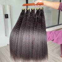 Extensions de cheveux humains vierges bruts de qualité supérieure 12A 15A 100% non traités, cheveux péruviens raides crépus, double trame, paquet de cheveux humains