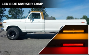 Luces Laterales LED para <span class=keywords><strong>Ford</strong></span> <span class=keywords><strong>F100</strong></span> 150 <span class=keywords><strong>Bronco</strong></span> 78-79 Econoline Van 75-91, Luces Intermitentes de Señalización de Cristal Color Ámbar Rojo Ahumado - Product Image 3