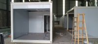 Maison conteneur préfabriquée de haute qualité, maisonnette modulaire en acier à kit, mur en verre, grille écologique, bureau, atelier