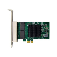 Tarjeta de Red Gigabit EDUP Nic PCIe BCM5719 NetXtreme, Adaptador LAN PCI Express PCI-E X1/X4 con Cuatro Puertos RJ45 Gigabit Ethernet