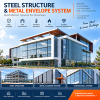 Bâtiment de bureaux à plusieurs étages en structure acier GloStar avec ossature préfabriquée et installation rapide sur site
