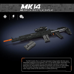 Mould King 14026S <span class=keywords><strong>MK14</strong></span> Rifle de combate pistola bloques de construcción arma modelo ladrillos montaje pistola juguetes bloque - Product Image 3