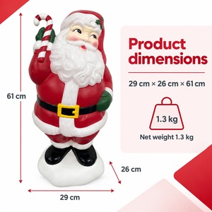 Décoration de Noël en gros : Père Noël lumineux moulé par soufflage pour le marché nord-américain – Idéal pour les grossistes et les achats en vrac - Product Image 1