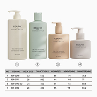 Bouteille de shampooing et d'après-shampooing en PET personnalisée de 300 ml à 650 ml, bouteille en plastique pour soins de la peau, pour lotion