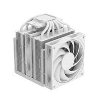 Ventilateur de refroidissement CPU en cuivre haute efficacité, double tour, 6 caloducs, éclairage ARGB, pour boîtier d'ordinateur de jeu, compatible Intel