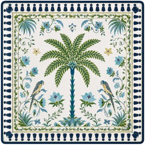 Tapis de jeu de mahjong et de jeu américain, motif hiver, ski alpin, Noël, houx, flocon de neige, antidérapant, insonorisant, pour <span class=keywords><strong>chalet</strong></span> - Product Image 4