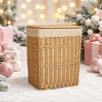 Panier à linge pliable multifonction en osier Haosen et organisateur de rangement pour salle de bain et jouets