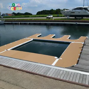 5X3m punto di Goccia Teak schiuma venature del Legno Barca A Motore stazione di jetski E di figura gonfiabile jet ski dock