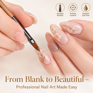 Ensemble de pinceaux à ongles en acrylique léger avec manche, pinceaux de peinture souples en nylon pour manucure au gel UV - Product Image 5