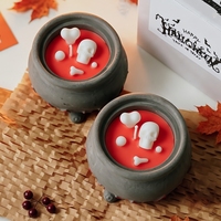 Bougies parfumées en cire de soja en forme de chaudron de sorcière pour Halloween, décorations fantaisie pour la maison, cadeaux originaux, vente en gros