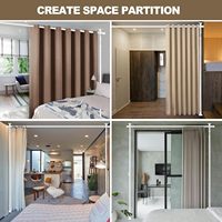 ARODDY Cloison Murale Métallique Robuste à Tension, Séparateur de Pièce Portable, Support de Tringle à Rideaux Sans Perçage