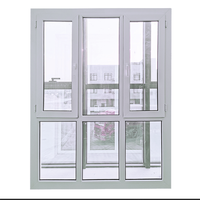 Ventanas de PVC de Diseño Europeo, Doble Acristalamiento, Ventana Abatible de PVC