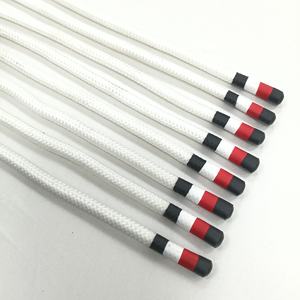 Cordon de serrage personnalisé à extrémité trempée avec embouts en silicone, cordon de vêtement, lacets, vestes, cordon de serrage en polyester - Product Image 2