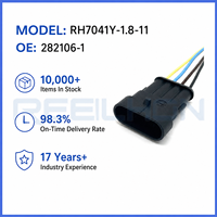 Conector Automotriz Sellado de 4 Pines Impermeable para Cableado Eléctrico, Modelo 7041Y-1.8-11, Conexión Automática