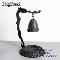 En fonte Chinoise dragon design table cloche en or antique couleur