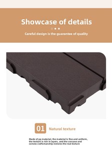 L20 <strong>Top</strong>-Selling PVC Interlocking Wood <strong>Deck</strong> Tiles Outdoor DIY Flooring with 30*30*2CM Base Decking Diy Interlocking Decking Tiles - Product Image 4