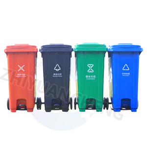 240L Mülleimer mit Pedal Stehende Struktur Räder-Kunststoff abfall behälter im Freien <span class=keywords><strong>Big</strong></span> Size Public Park Mülleimer - Product Image 2