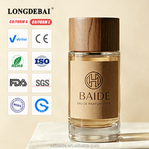 Botella de perfume de vidrio minimalista de lados rectos, la más vendida, de 30 ml, 50 ml, 100 ml, botella de perfume premium con tapa de madera natural - Product Image 2