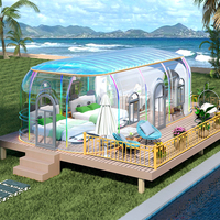 Dôme transparent en polycarbonate personnalisé moderne pour l'extérieur, structure en aluminium, design ciel étoilé pour hôtels, garantie de plus de 5 ans
