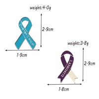 Broches en ruban écusson d'emblème de vêtements de sensibilisation au Cancer de l'ovaire