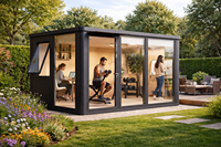 Cabaña de Jardín de Diseño Moderno Cocovia para Construir Uno Mismo |   Caseta de Jardín para Construir Uno Mismo | Casa Prefabricada Modular, Impermeable y Ecológica para Jardín