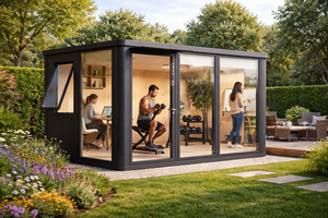 Cocovia Casetta da Giardino Fai-da-Te dal Design Moderno |   Casetta da Giardino Fai-da-Te | Casa Prefabbricata Modulare Impermeabile ed Ecologica per Giardino - Product Image 2