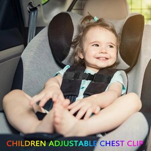 Clip de harnais de sécurité pour siège de voiture Boucle de ceinture de sécurité Sangle de harnais <span class=keywords><strong>anti</strong></span>-dérapant pour bébé enfants Clip de poitrine réglable pour siège de voiture - Product Image 2