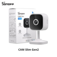 Kamera Keamanan Ewelink Sonoff CAM-S2 untuk Rumah dan Hotel, Plastik, WiFi 1080P, Deteksi Gerak, Peringatan, Audio Interaktif Real-time, Alexa