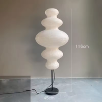 Lámparas de Pie de Diseño Artístico Contemporáneo, LED Blanco Cálido Regulable, Papel de Arroz, Acero Inoxidable, para Hotel