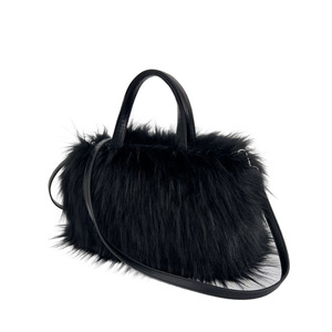 Nouveau femmes <span class=keywords><strong>en</strong></span> peluche PU fourre-tout <span class=keywords><strong>bandoulière</strong></span> <span class=keywords><strong>sac</strong></span> à main Imitation fourrure de raton laveur hiver oreiller doux Cool Style Y2K - Product Image 4