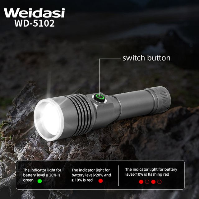 1800 Lumens High Brightness EDC Flashlight TN02 Rechargeable Small Torch Light Portable Tactical Flashlight with Magnetic