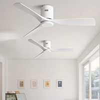 Ventilateurs de plafond avec lumières et télécommande, directement de l'usine, ventilateur de plafond moderne pour chambre à coucher, salon, 6 vitesses, réversible, moteur silencieux à courant continu