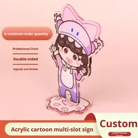 Conception acrylique de dessin animé personnalisé, signalisation en plastique, cadeaux de décoration de vacances, artisanat en plastique acrylique