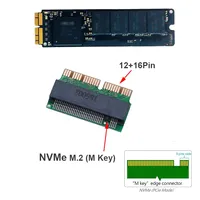 Adaptador SSD para Macbook, Tarjeta Convertidora M.2 NVMe PCI-E M2 SSD para Apple Macbook Air Pro 2013-2017 A1466 A1502, Pieza de Repuesto para Computadora